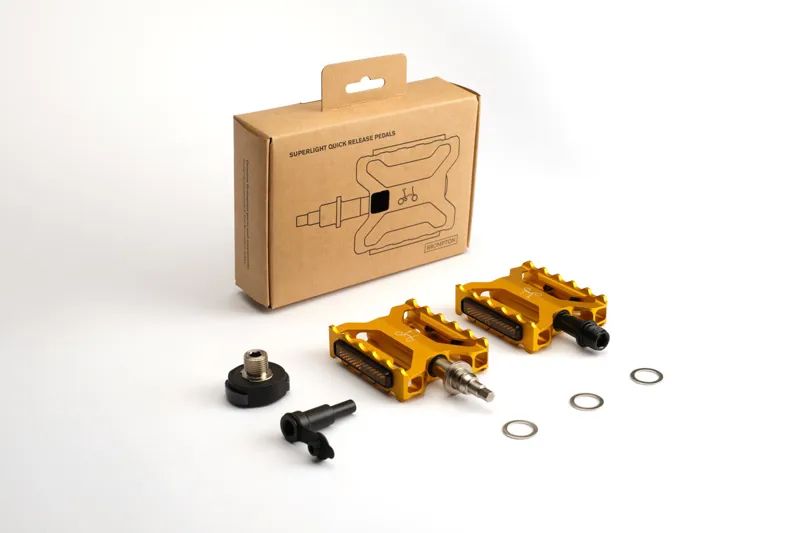 Brompton ColourLab Superlight Quick Release Pedals - Gold-1