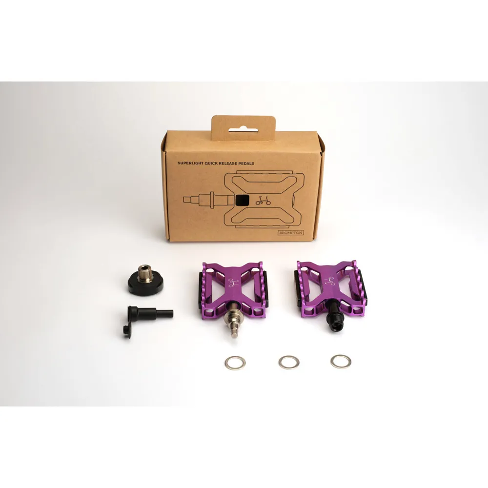 uPRISE Bikes Brompton ColourLab Superlight Quick Release Pedals - Purple | Price match, 365 day returns, 18-Month Warranty, Finance Available & Free UK Delivery