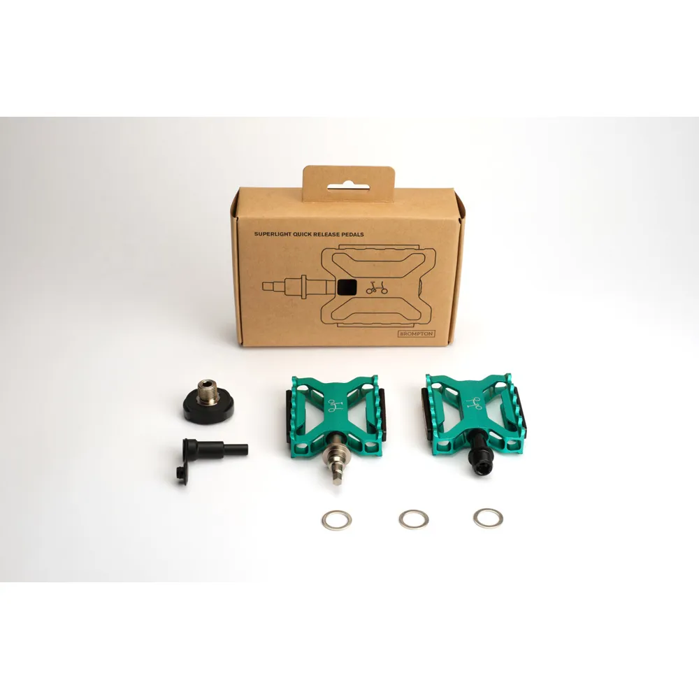 uPRISE Bikes Brompton ColourLab Superlight Quick Release Pedals - Green | Price match, 365 day returns, 18-Month Warranty, Finance Available & Free UK Delivery
