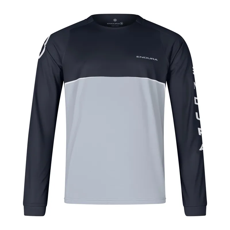 Endura SingleTrack Core Printed Long Sleeve Jersey - Black