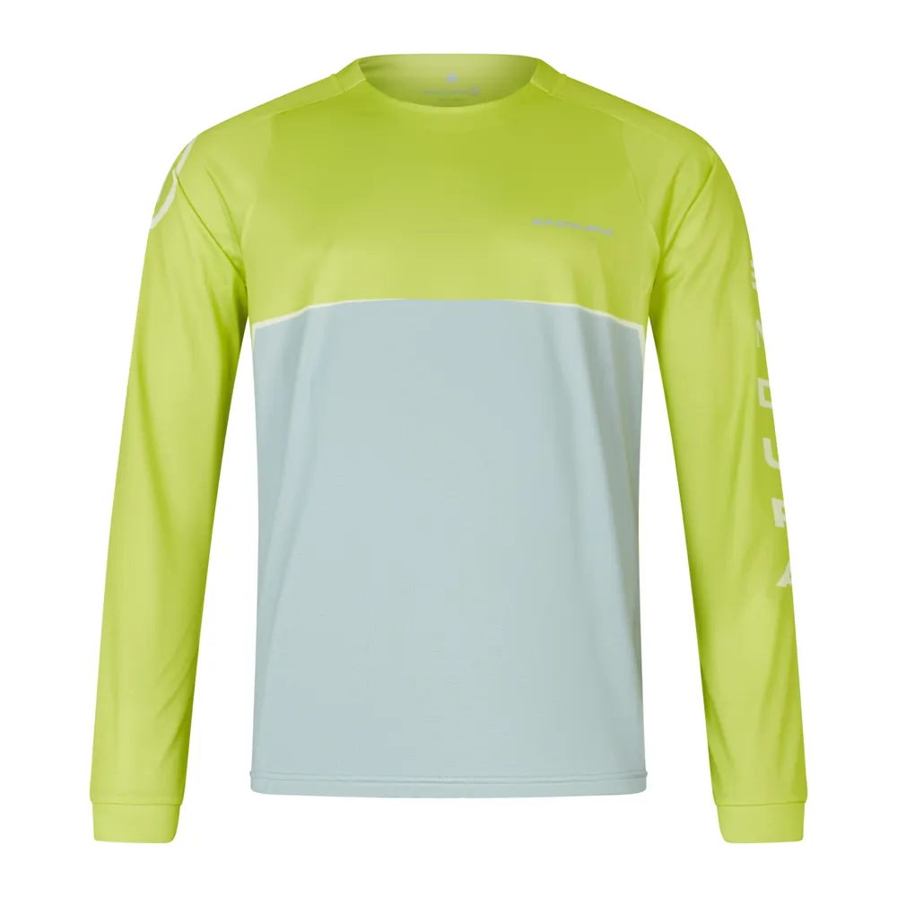 uPRISE Bikes Endura SingleTrack Core Printed Long Sleeve Jersey - Lime Green | Price match, 365 day returns, 18-Month Warranty, Finance Available & Free UK Delivery