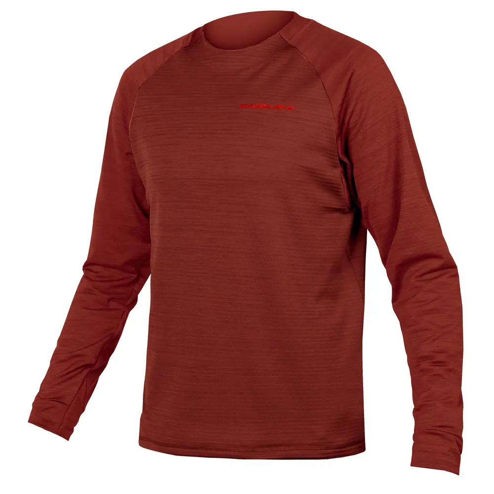 uPRISE Bikes Endura SingleTrack Men's Crew Fleece - Brick Red | Price match, 365 day returns, 18-Month Warranty, Finance Available & Free UK Delivery