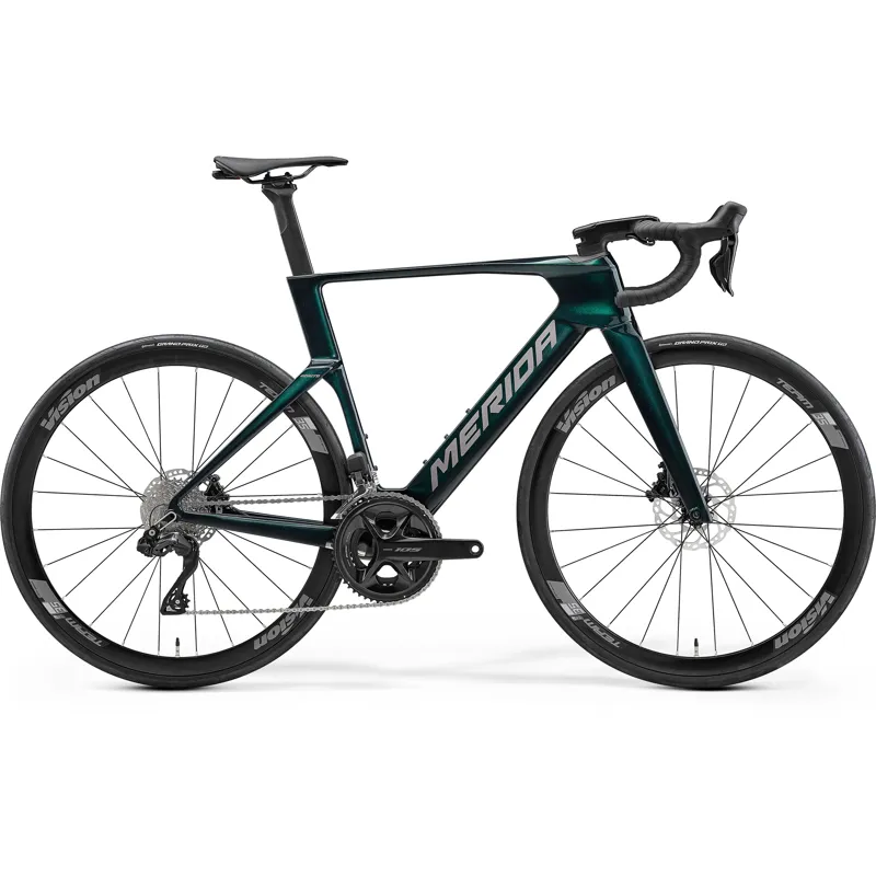 Merida Reacto 5000 2027 Carbon Aero Road Bike - Halo Green/Grey