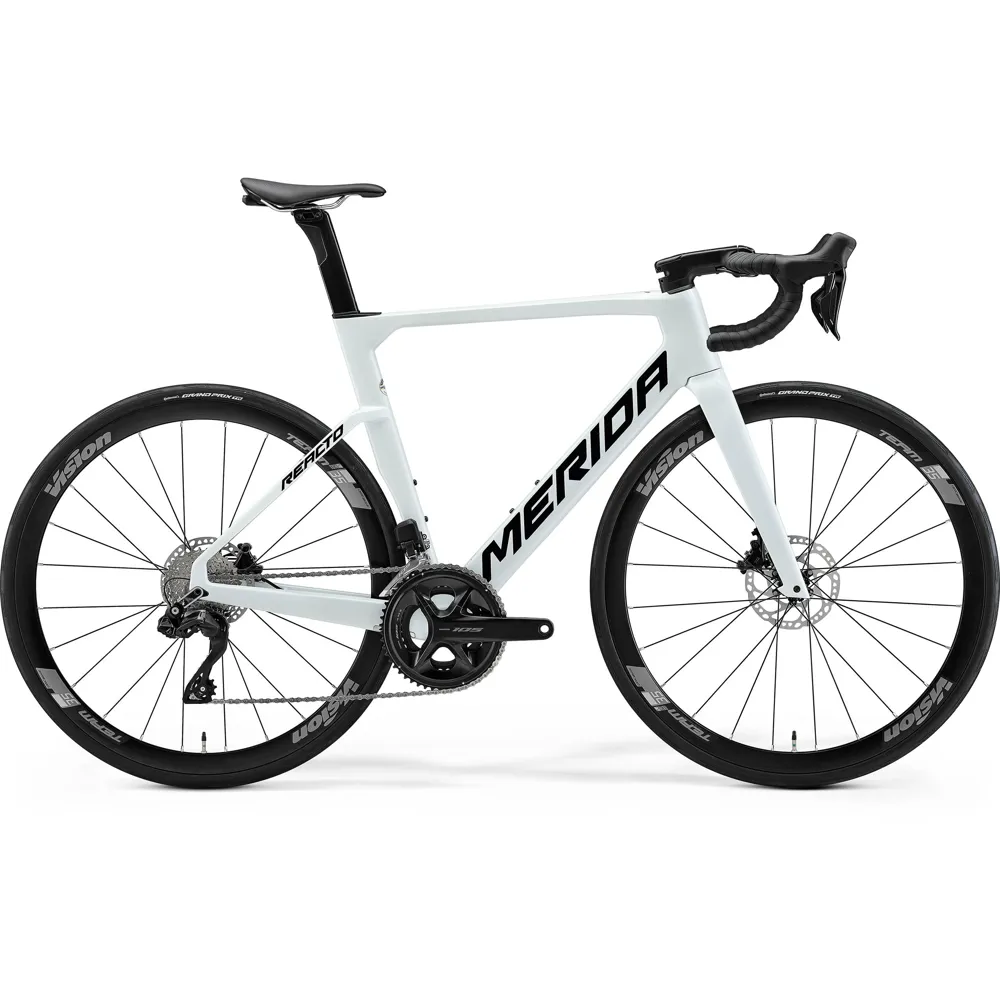uPRISE Bikes Merida Reacto 5000 2026 Carbon Aero Road Bike - Pearl White | Price match, 365 day return s, 18-Month Warranty, Finance Available & Free UK Delivery