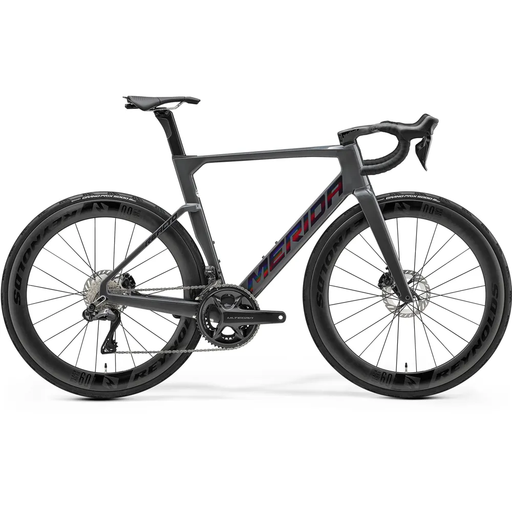 uPRISE Bikes Merida Reacto 9000 2025 Carbon Aero Road Bike - Dark Grey/Purple | Price match, 365 day return s, 18-Month Warranty, Finance Available & Free UK Delivery