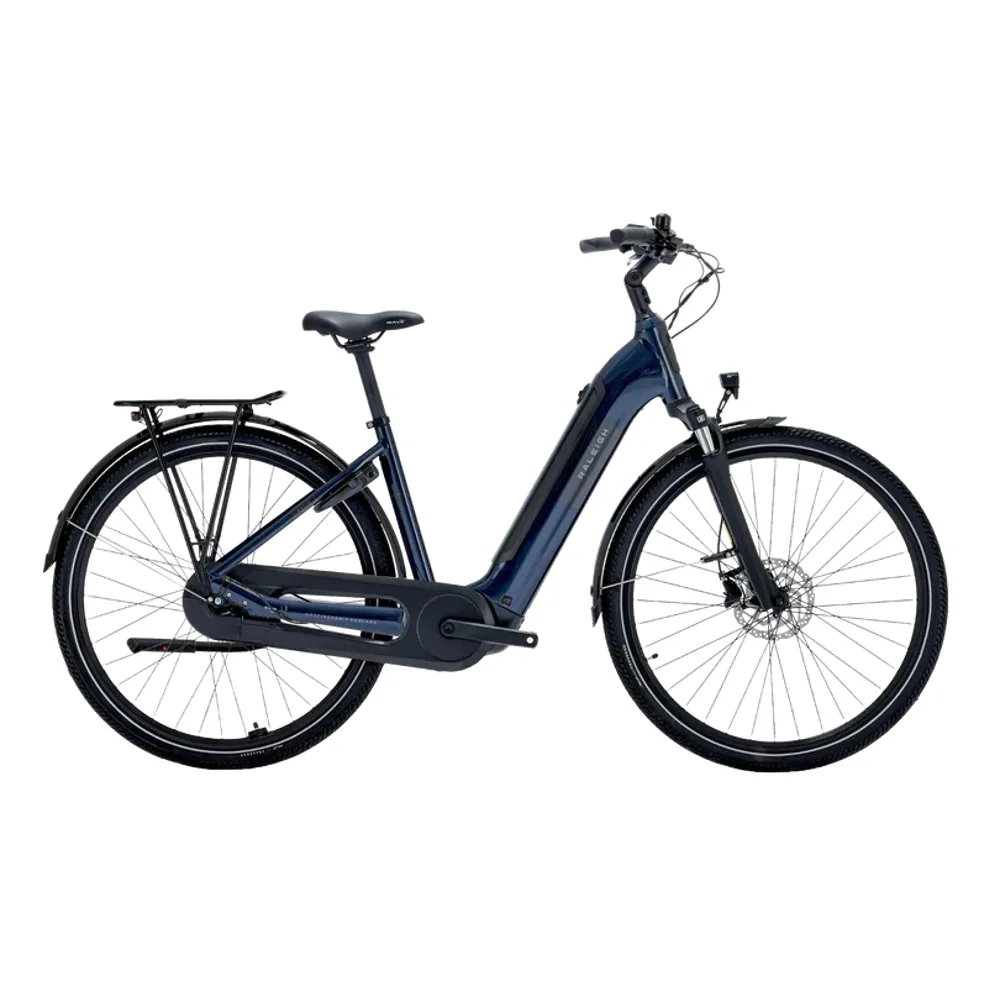 uPRISE Bikes Raleigh Motus Hub Low Step 2026 Electric Hybrid Bike - Night Blue | Price match, 365 day returns, 18-Month Warranty, Finance Available & Free UK Delivery