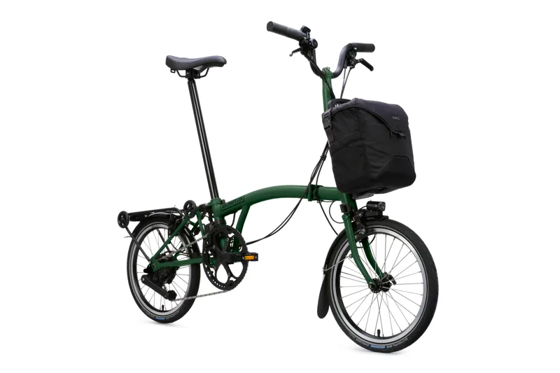 Brompton C Line 4-speed SuperRoll+ Mid Bar 2027 Electric Folding Bike - Racing Green-1