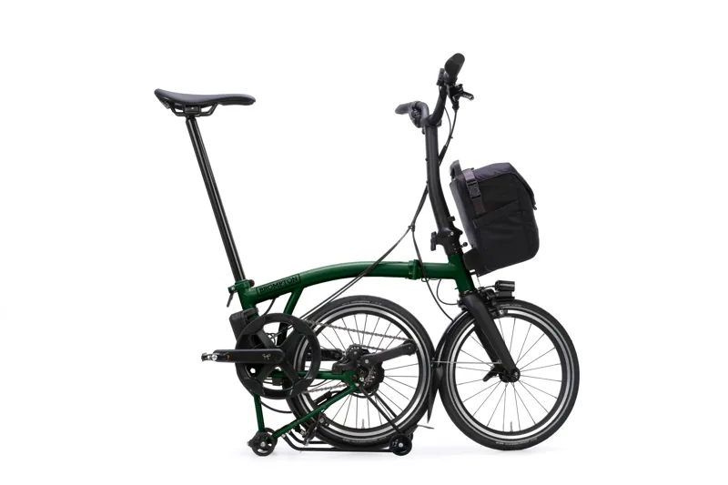 Brompton P Line 4-speed SuperRoll+ Mid Bar 2027 Electric Folding Bike - Racing Green-2
