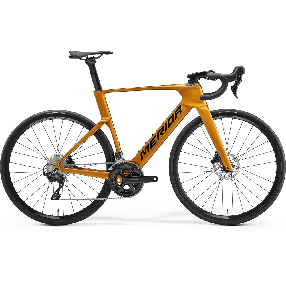 uPRISE Bikes Merida Reacto 4000 2027 Carbon Aero Road Bike - Mineral Gold | Price match, 365 day returns, 18-Month Warranty, Finance Available & Free UK Delivery