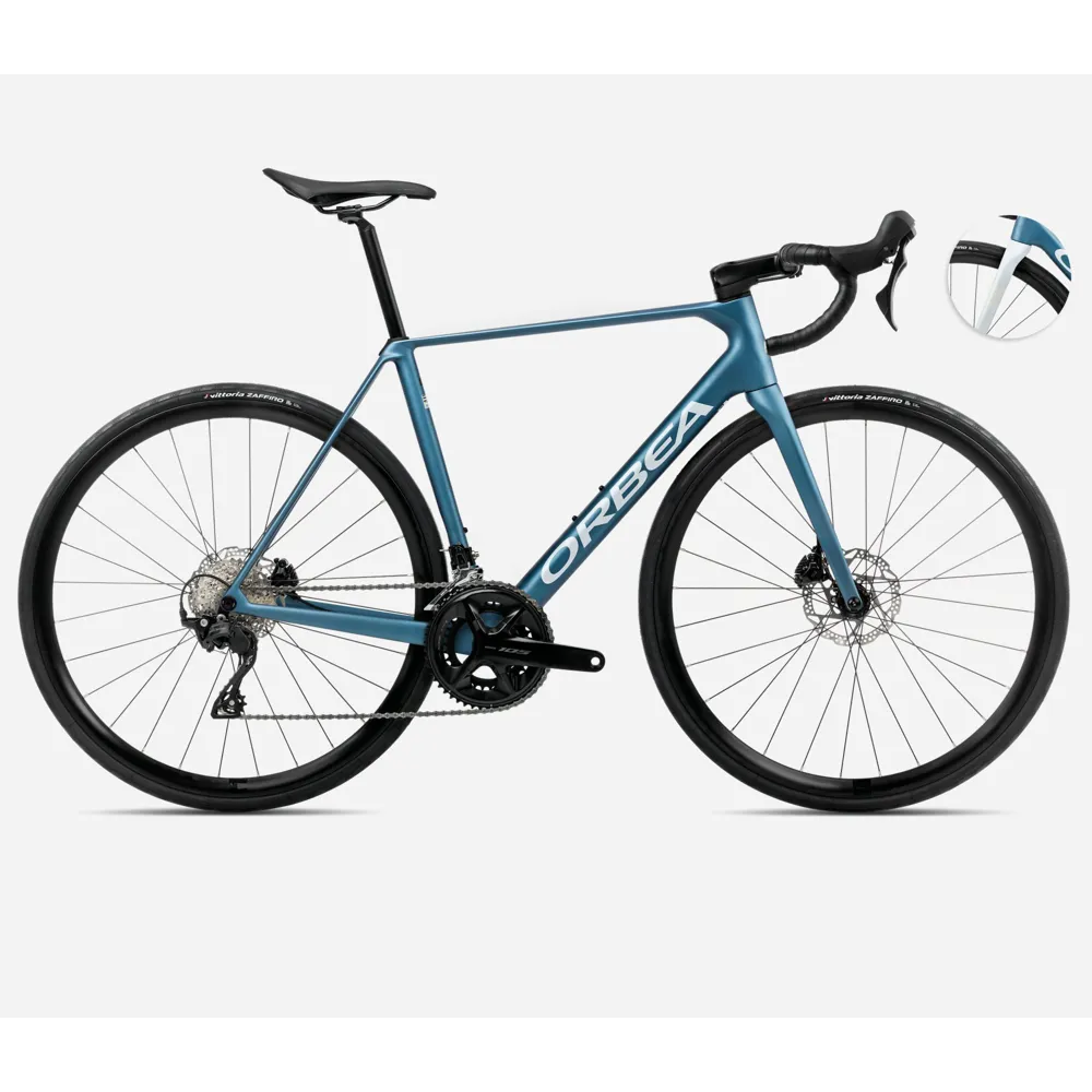uPRISE Bikes Orbea Orca M30 2025 Carbon Road Bike - Slate Blue/Silver | Price match, 365 day return s, 18-Month Warranty, Finance Available & Free UK Delivery