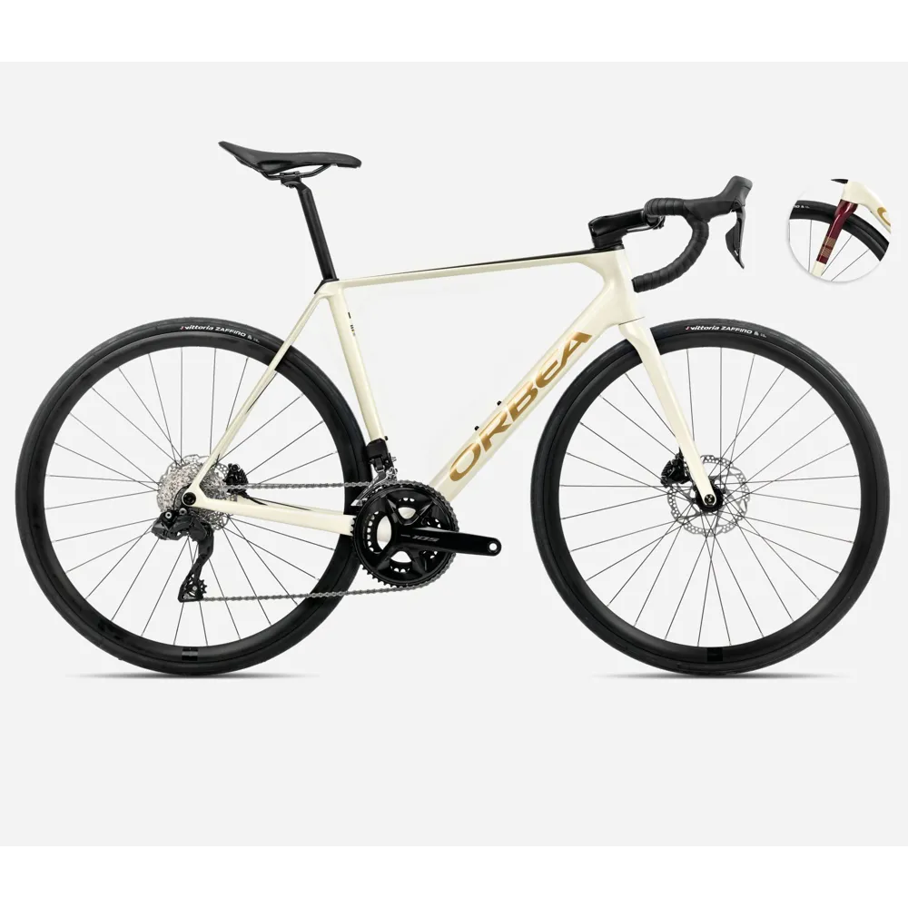 uPRISE Bikes Orbea Orca M30i 2025 Carbon Road Bike - Ivory White/Burgundy | Price match, 365 day return s, 18-Month Warranty, Finance Available & Free UK Delivery