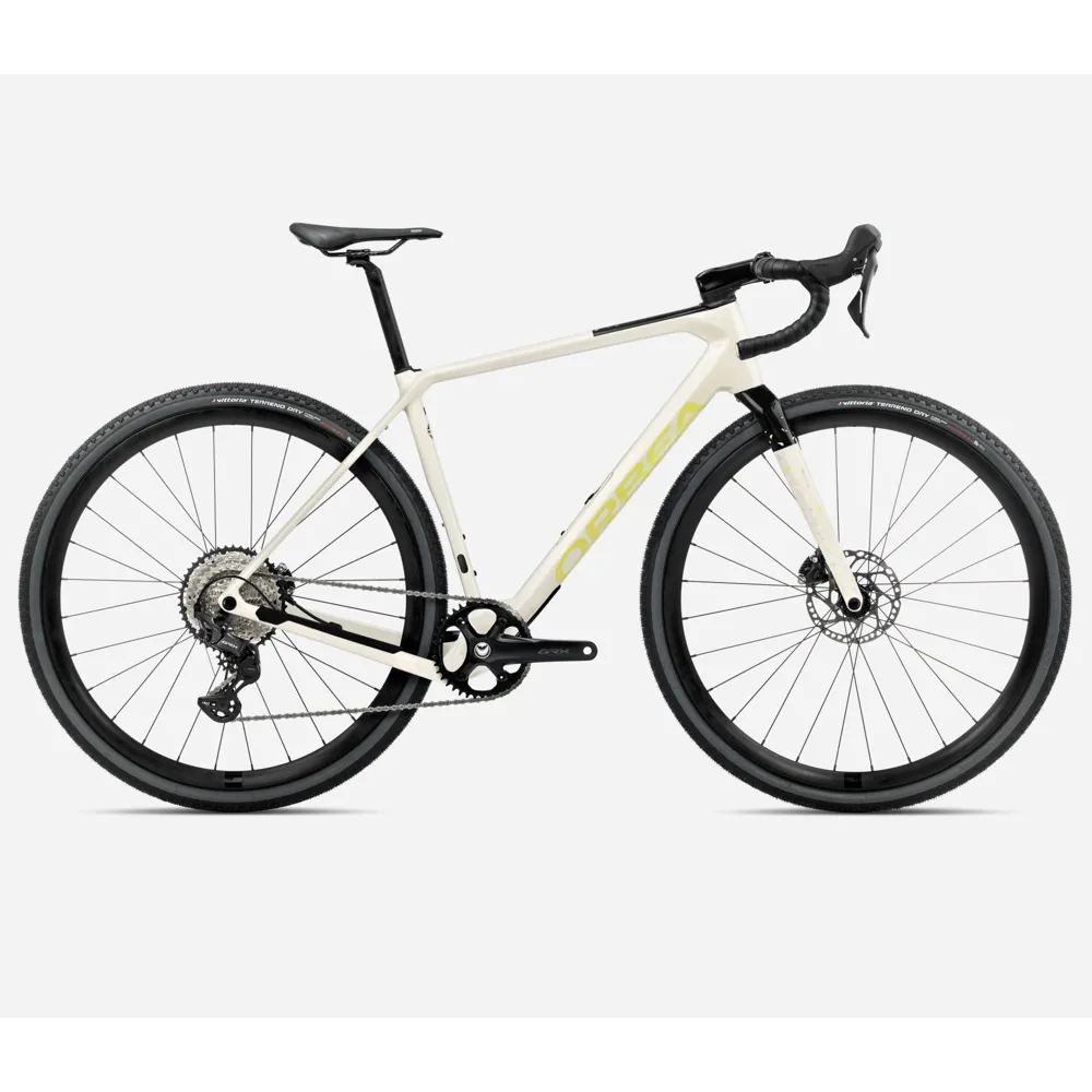 uPRISE Bikes Orbea Terra M30 Team 1X 2025 Gravel Road Bike - Ivory White/Spicy Lime | Price match, 365 day return s, 18-Month Warranty, Finance Available & Free UK Delivery