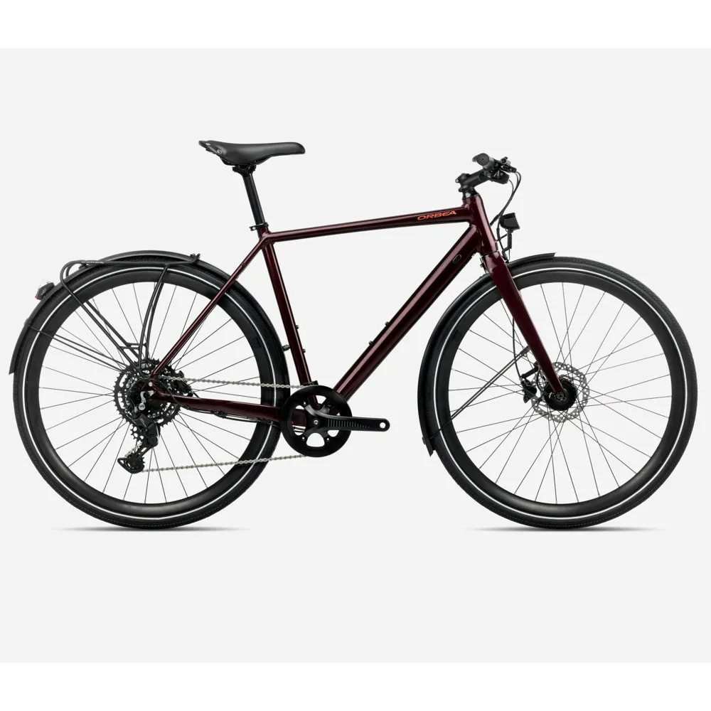 uPRISE Bikes Orbea Vector 25 EQ 2025 Hybrid Bike - Metallic Burgundy Red | Price match, 365 day return s, 18-Month Warranty, Finance Available & Free UK Delivery