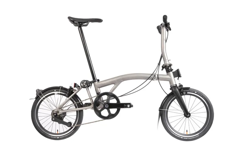 Brompton T Line 4 Speed Low Bar 2026 Folding Bike - Blasted Titanium
