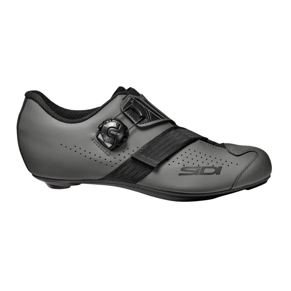 uPRISE Bikes Sidi Prima Mega Fit Road Shoes - Monochrome Anthracite/Black | Price match, 365 day return s, 18-Month Warranty, Finance Available & Free UK Delivery