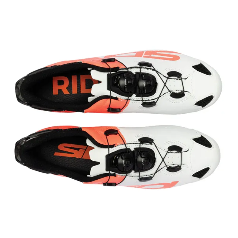 Sidi Shot 2S Pro Road Shoes - Matte White/Coral-1