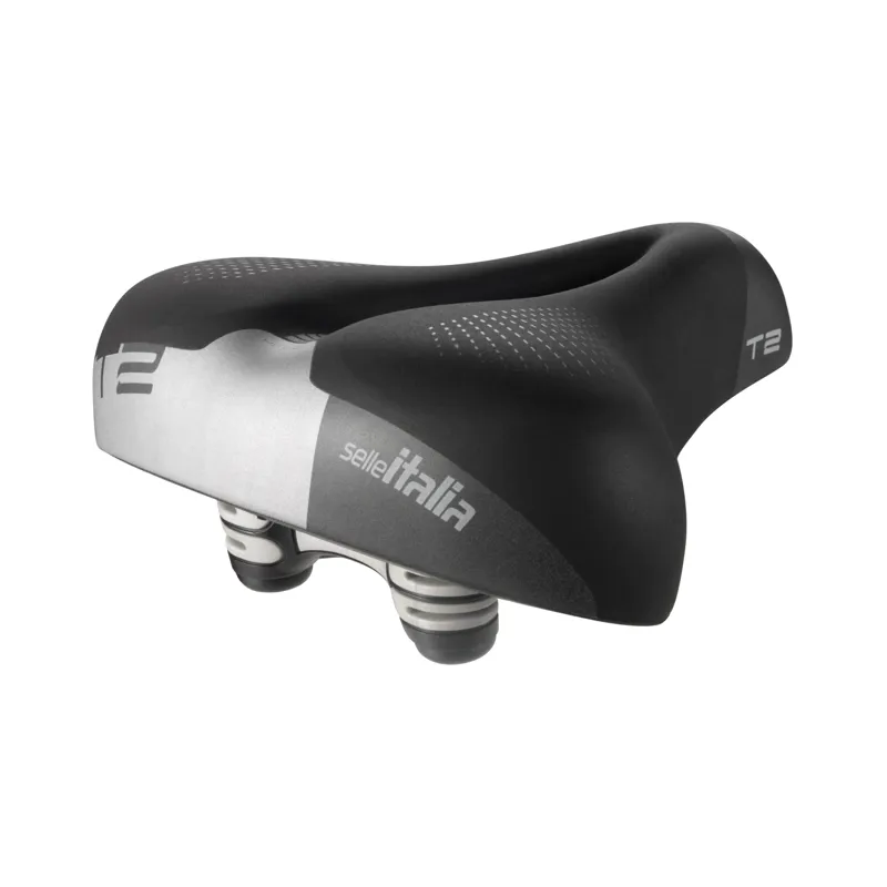 Selle Italia T2 Flow Commuter Saddle - Black-2