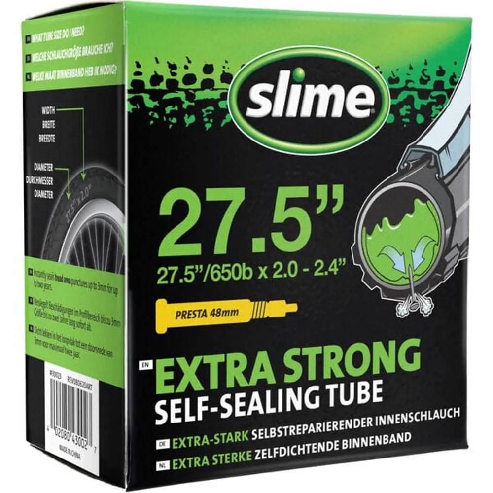 uPRISE Bikes Slime Pre-Filled Self Healing Inner Tube - 27.5 x 2.00-2.40 - Presta | Price match, 365 day return s, 18-Month Warranty, Finance Available & Free UK Delivery