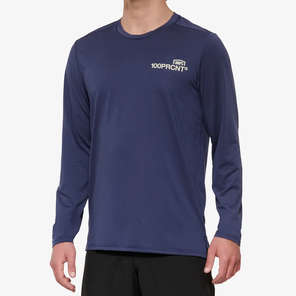 uPRISE Bikes 100 Percent Airmatic Men's Long Sleeve Jersey - Indigo | Price match, 365 day return s, 18-Month Warranty, Finance Available & Free UK Delivery