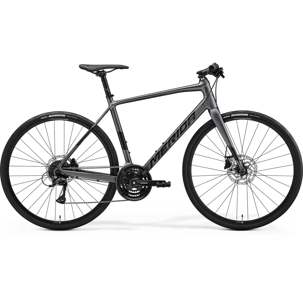 uPRISE Bikes Merida Speeder 100 2025 Hybrid Bike - Dark Silver/Black | Price match, 365 day return s, 18-Month Warranty, Finance Available & Free UK Delivery