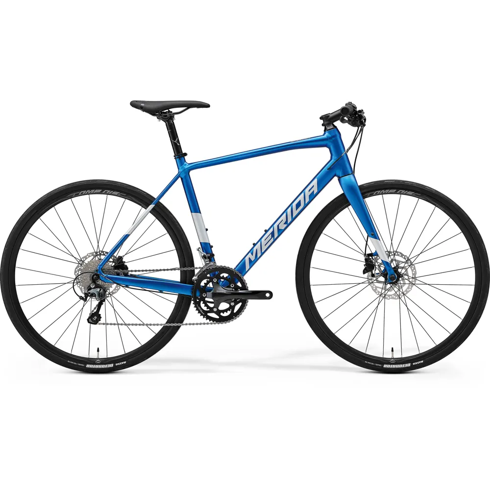uPRISE Bikes Merida Speeder 300 2024 Hybrid Bike - Silk Blue/Silver | Price match, 365 day return s, 18-Month Warranty, Finance Available & Free UK Delivery