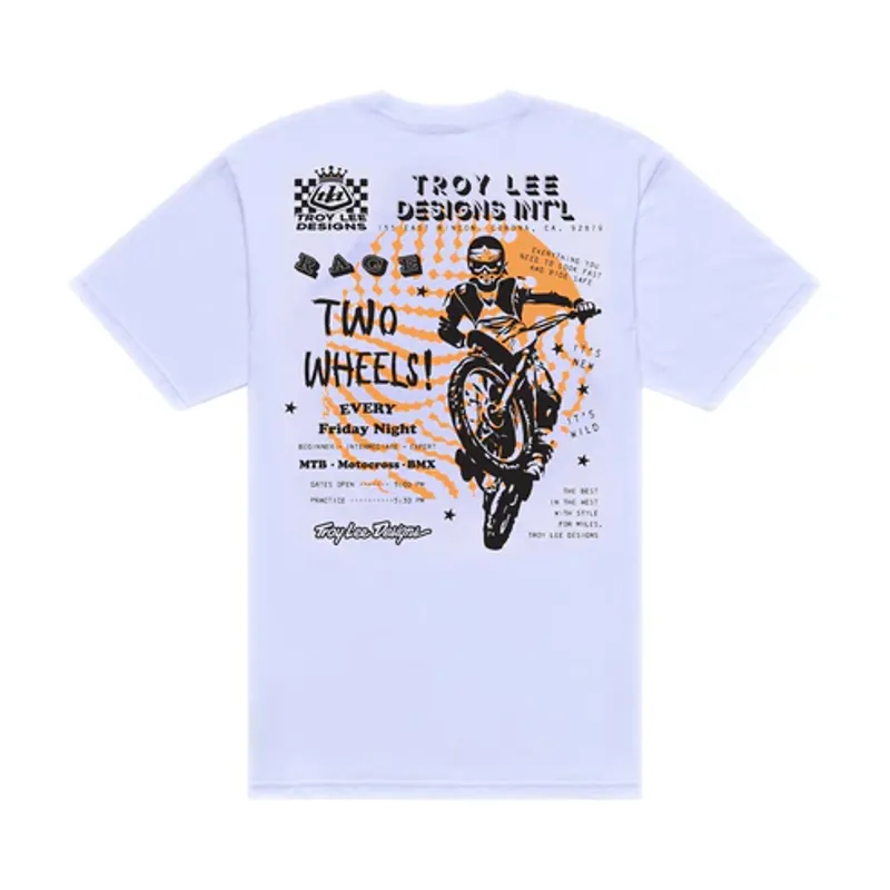 Troy Lee Designs Friday Night Men's Short Sleeve T-Shirt - White-1