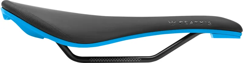 Peaty's Monarch 4130 CrMo Rail/Nylon Base MTB Saddle - Turquoise Blue-1