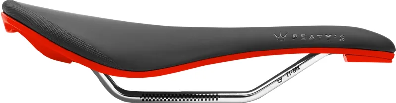 Peaty's Monarch Ti-MX Rail/Nylon Base MTB Saddle - Red-1