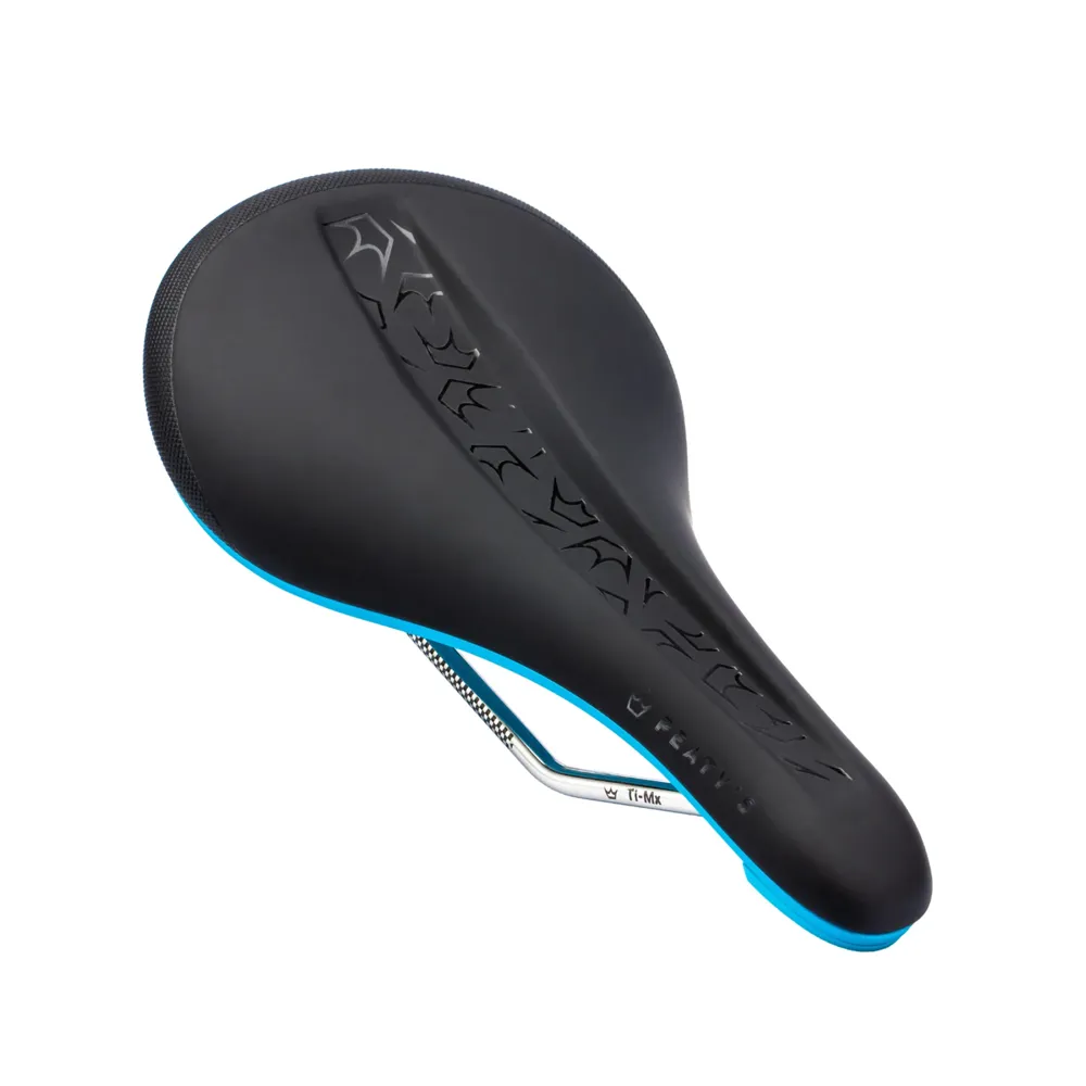 uPRISE Bikes Peaty's Monarch Ti-MX Rail/Nylon Base MTB Saddle - Turquoise Blue | Price match, 365 day returns, 18-Month Warranty, Finance Available & Free UK Delivery