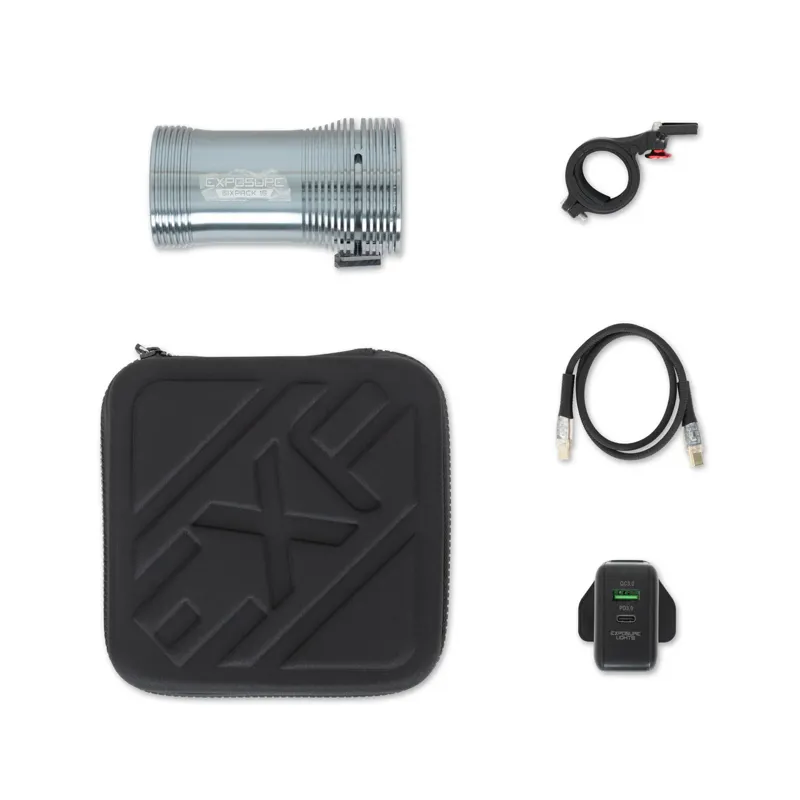 Exposure Six Pack 15 6000 Lumen USB Front Light - Silver-1