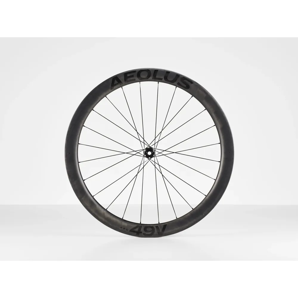 uPRISE Bikes Bontrager Aeolus Pro 49V Disc TLR 700c Front Road Wheel - Black | Price match, 365 day return s, 18-Month Warranty, Finance Available & Free UK Delivery