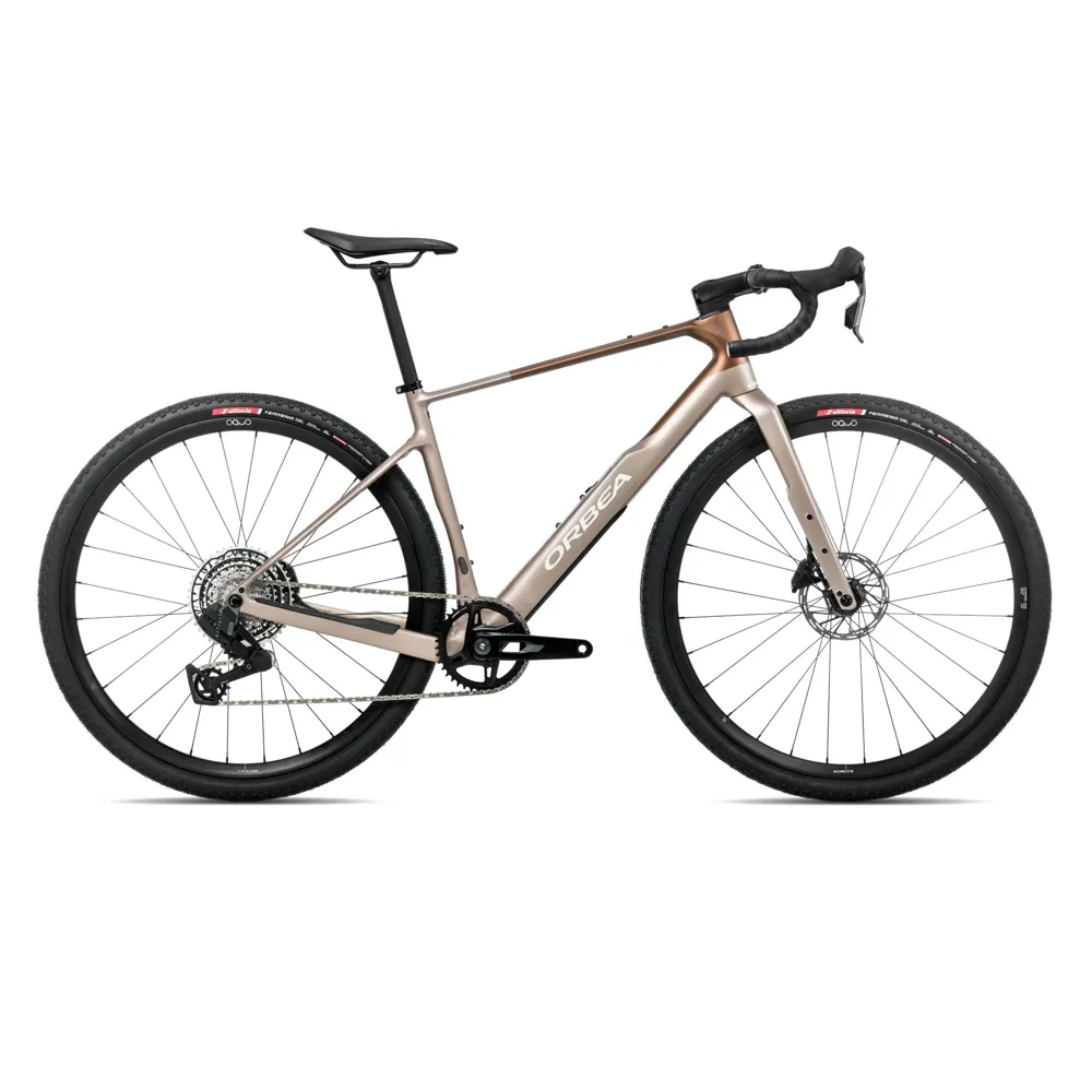 uPRISE Bikes Orbea Terra M31e Team 1X 2026 Gravel Road Bike - Nickel/Cinnamon Matt | Price match, 365 day return s, 18-Month Warranty, Finance Available & Free UK Delivery