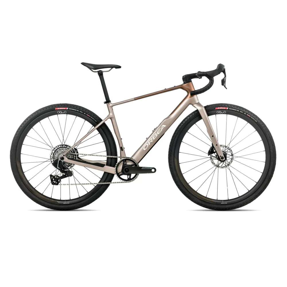 uPRISE Bikes Orbea Terra M21E Team 1X 2026 Gravel Road Bike - Nickel/Cinnamon Matt | Price match, 365 day returns, 18-Month Warranty, Finance Available & Free UK Delivery