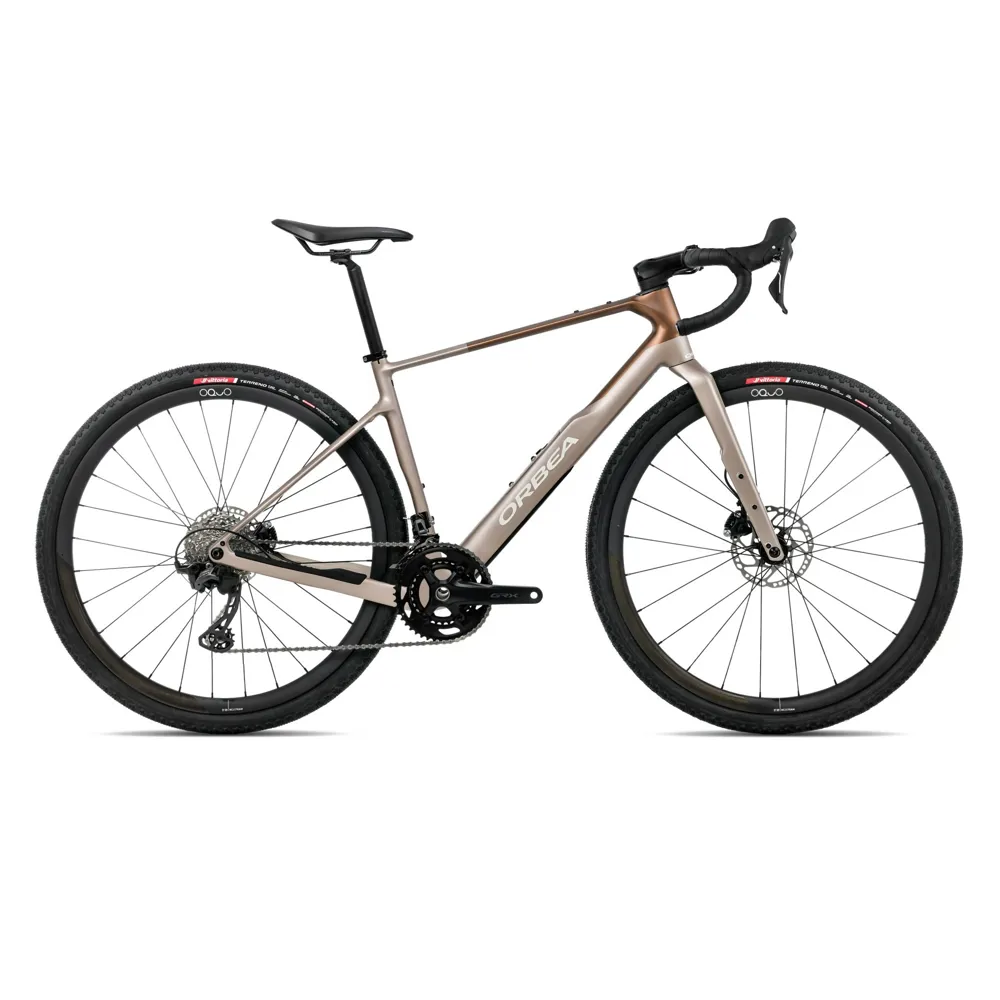 uPRISE Bikes Orbea Terra M35 Team 2026 Gravel Road Bike - Nickel/Cinnamon | Price match, 365 day return s, 18-Month Warranty, Finance Available & Free UK Delivery