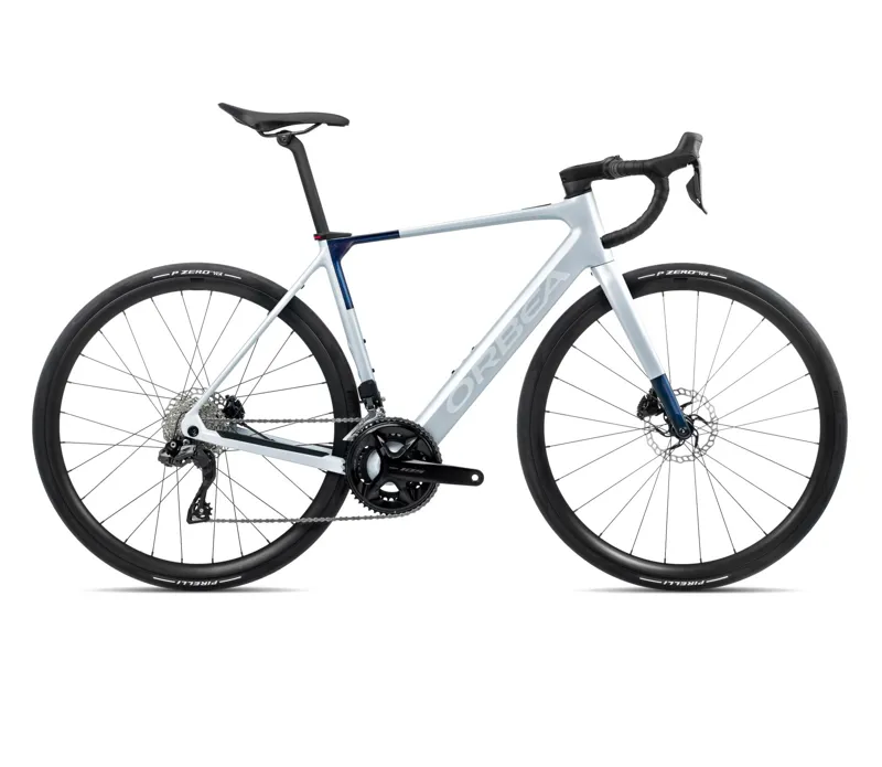 Orbea Gain M30i 2026 Electric Road Bike - Halo Silver Matt/Blue Carbon