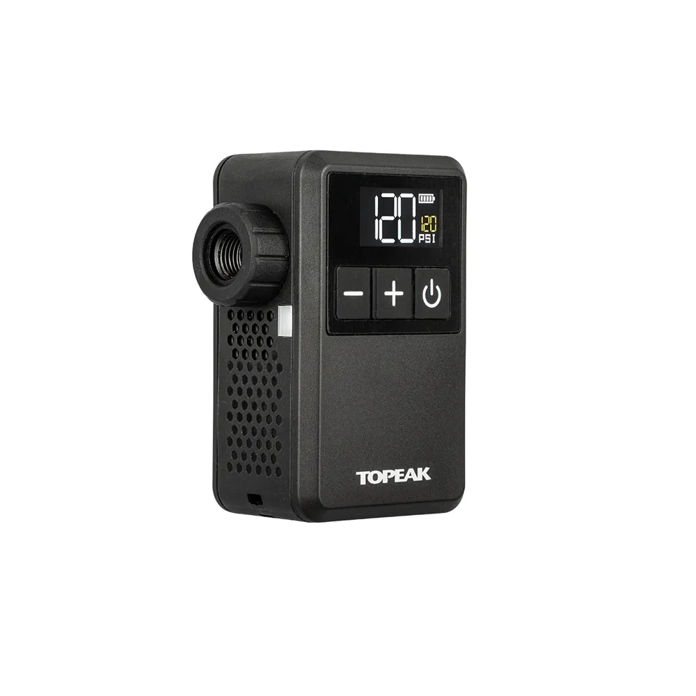 uPRISE Bikes Topeak E-Booster Digital Mini Electric Pump - Black | Price match, 365 day returns, 18-Month Warranty, Finance Available & Free UK Delivery