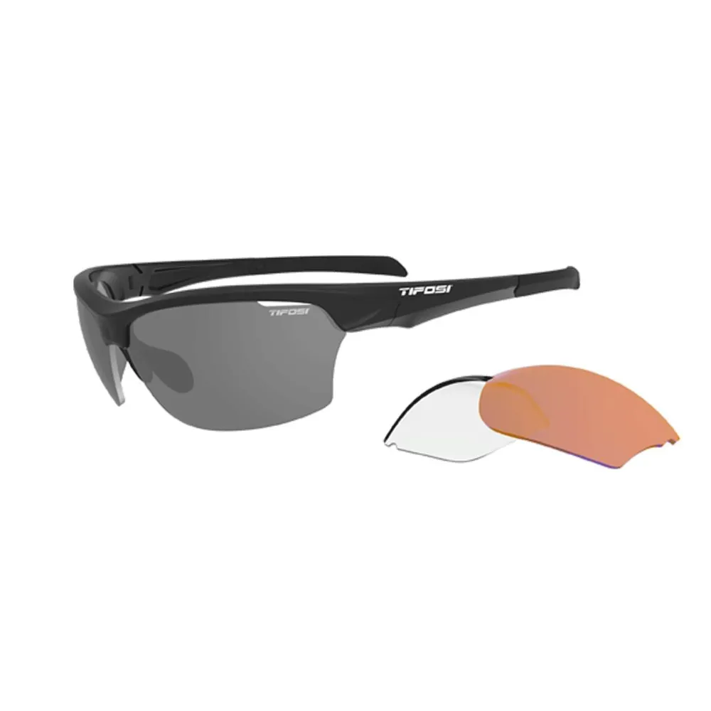 uPRISE Bikes Tifosi Eyewear Intense Interchangable Lens Sunglasses - Matt Black | Price match, 365 day return s, 18-Month Warranty, Finance Available & Free UK Delivery