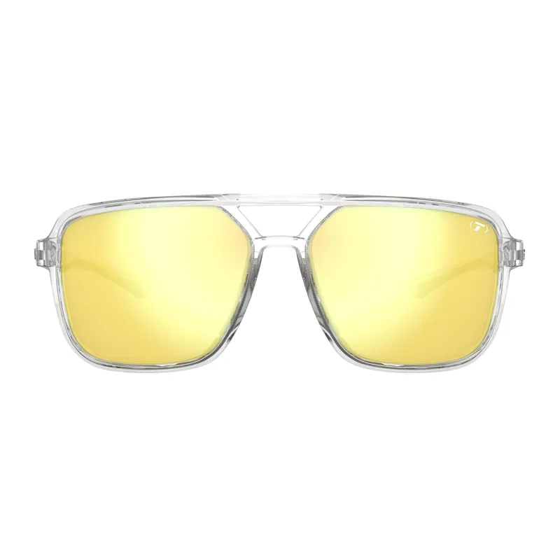 Tifosi Salto Single Lens Sunglasses - Crystal Clear/Yellow Mirror-1