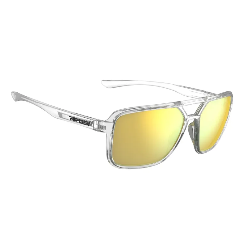 Tifosi Salto Single Lens Sunglasses - Crystal Clear/Yellow Mirror-2