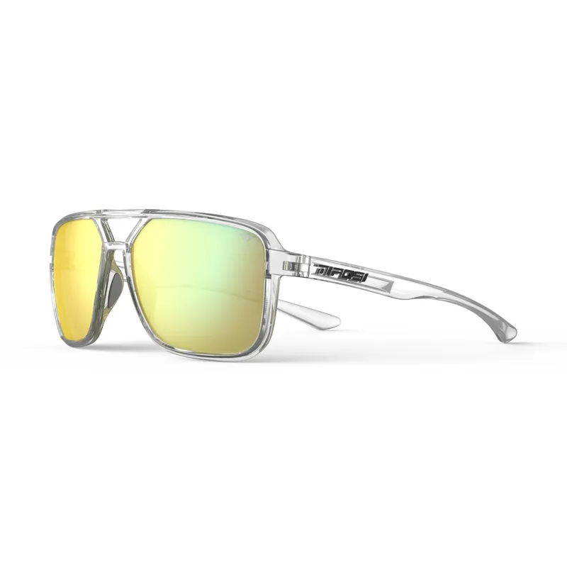 Tifosi Salto Single Lens Sunglasses - Crystal Clear/Yellow Mirror-3