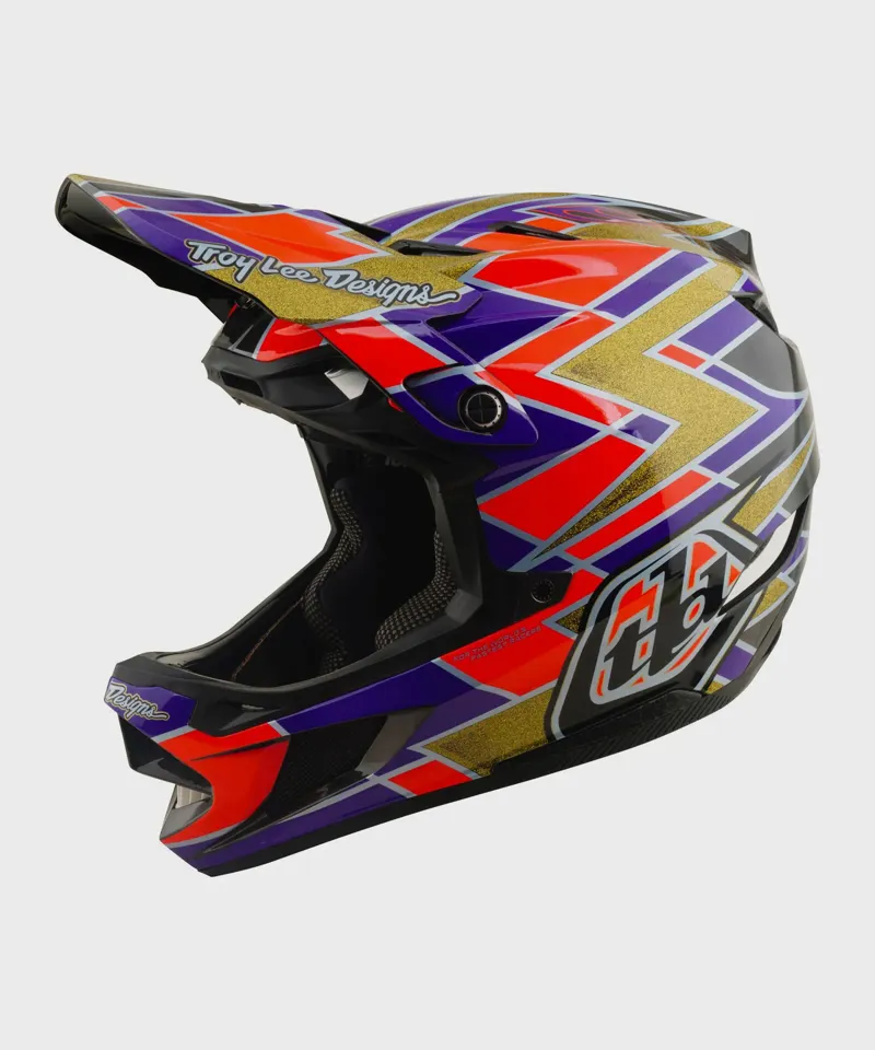 Troy Lee Designs D4 Carbon Mips Full Face Helmet - Flush Violet