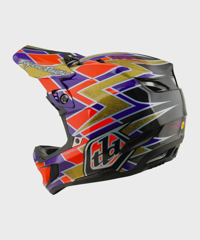 Troy Lee Designs D4 Carbon Mips Full Face Helmet - Flush Violet-1