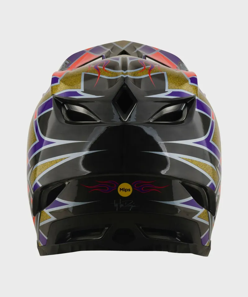 Troy Lee Designs D4 Carbon Mips Full Face Helmet - Flush Violet-2