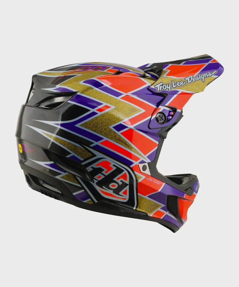 Troy Lee Designs D4 Carbon Mips Full Face Helmet - Flush Violet-4