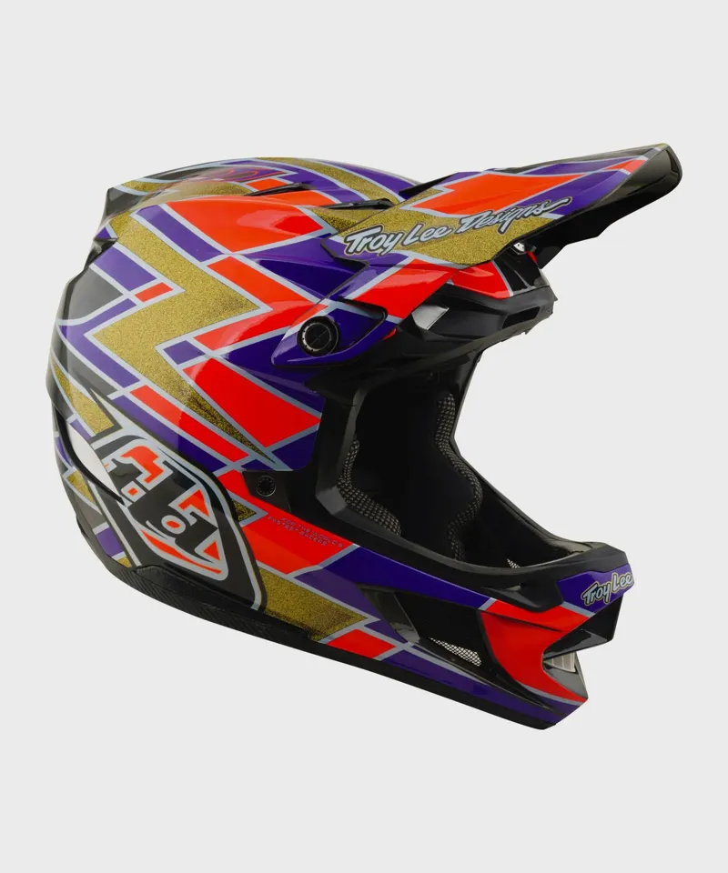 Troy Lee Designs D4 Carbon Mips Full Face Helmet - Flush Violet-5
