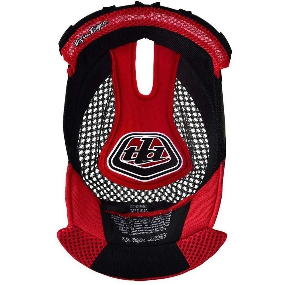uPRISE Bikes Troy Lee Designs D3 Helmet Replacement Headliner - Red | Price match, 365 day returns, 18-Month Warranty, Finance Available & Free UK Delivery