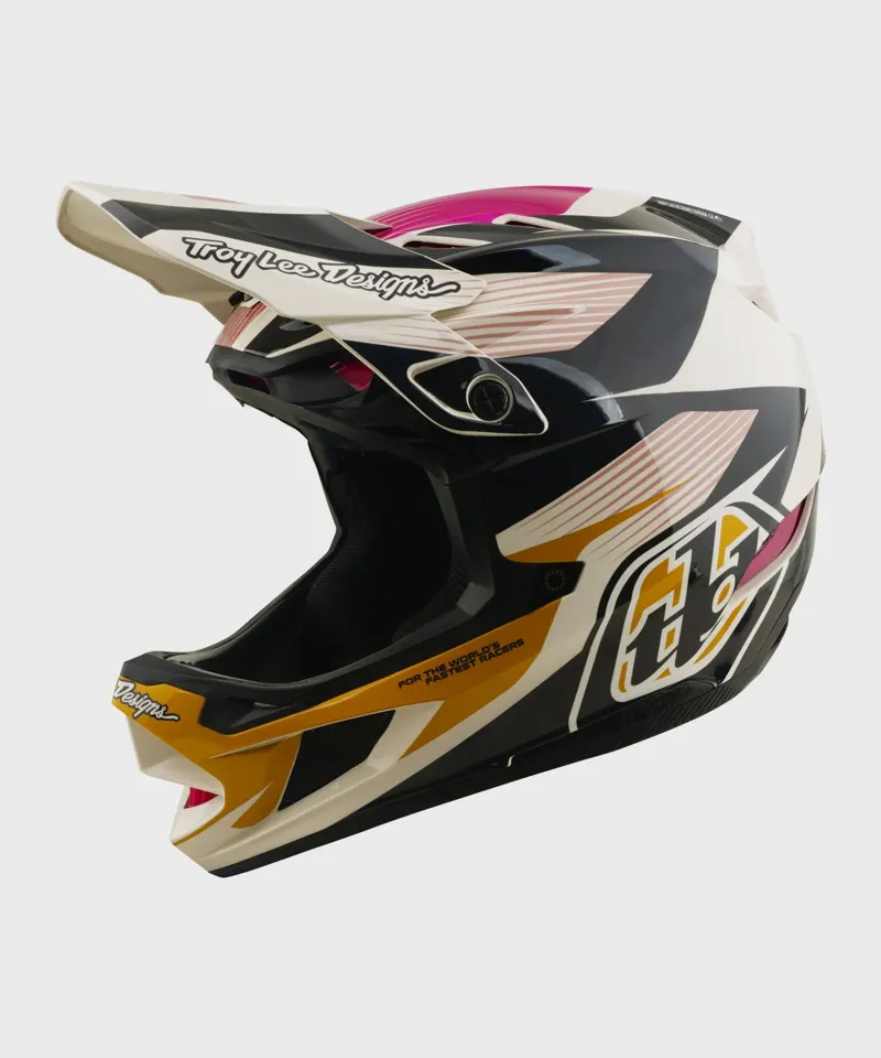 Troy Lee D4 Polyacrylate Mips Full Face MTB Helmet - Turbo Acid/Fuchsia