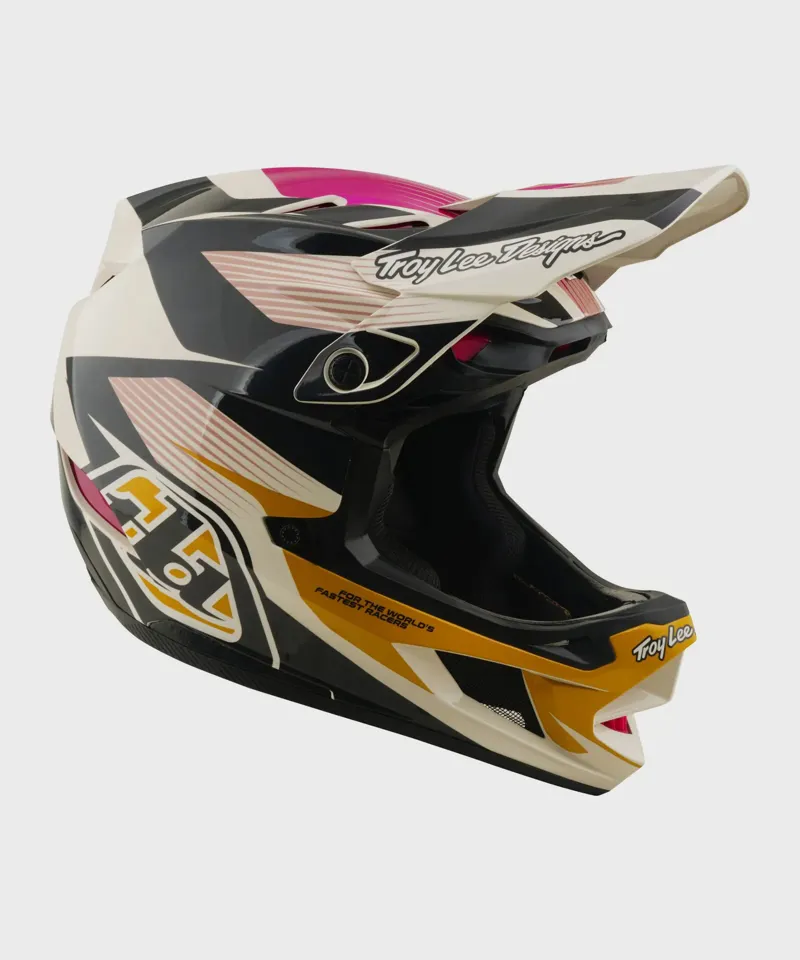 Troy Lee D4 Polyacrylate Mips Full Face MTB Helmet - Turbo Acid/Fuchsia-5