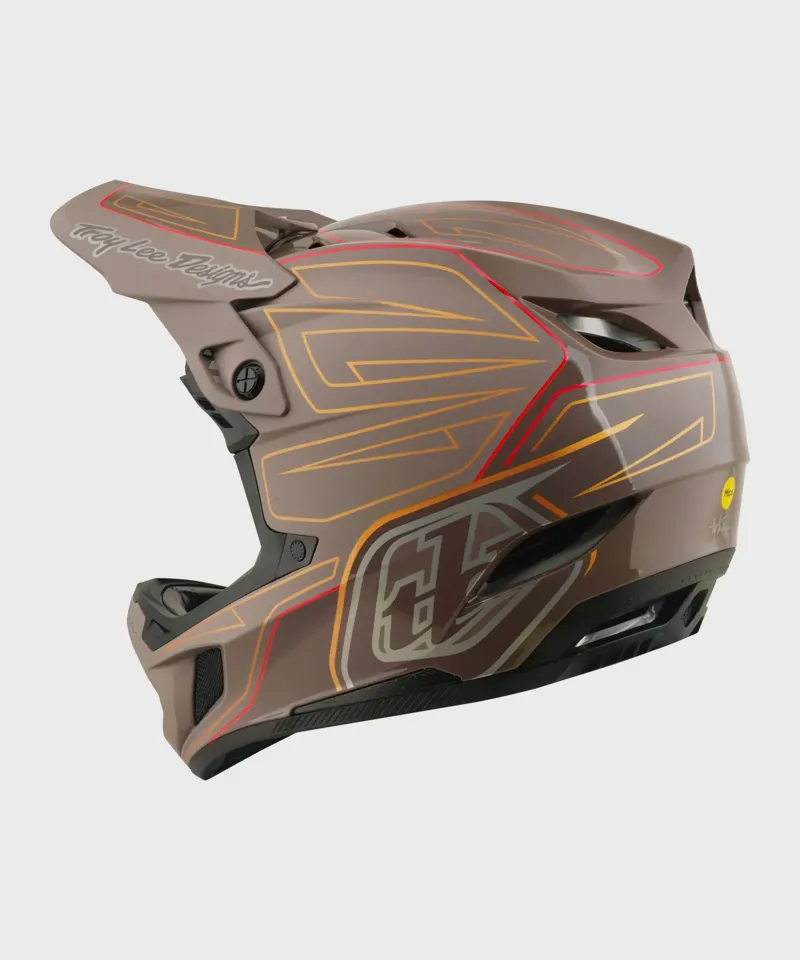 Troy Lee D4 Polyacrylate Mips Full Face MTB Helmet - Shadow Pro Timber-1