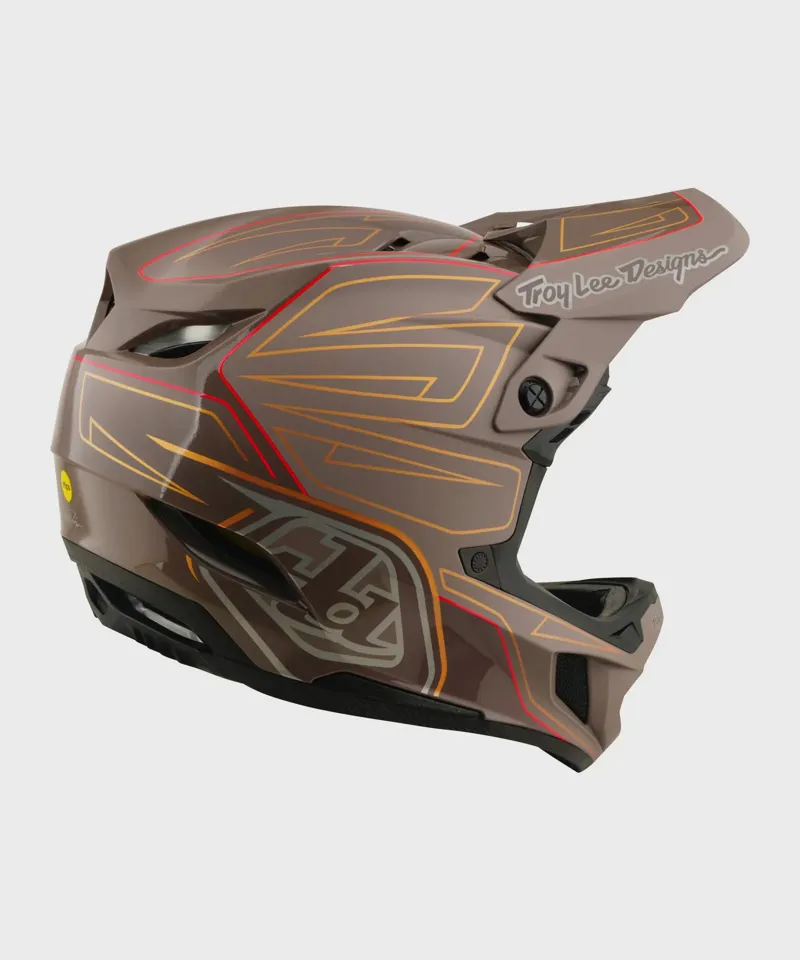 Troy Lee D4 Polyacrylate Mips Full Face MTB Helmet - Shadow Pro Timber-4